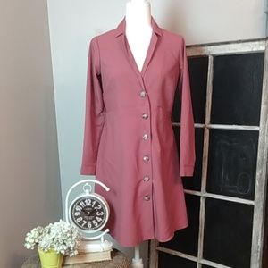 Asos mauve shirt dress sz 2